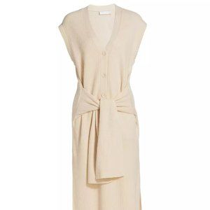 Jonathan Simkhai Annette Henley Dress Ecru L